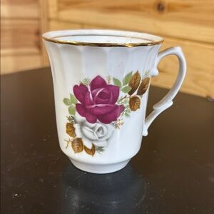 Purple and White Floral Dining Mug